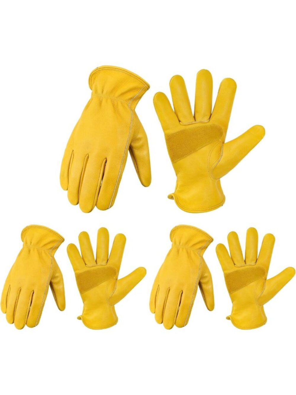 Durable Cowhide Leather Gardening Work Gloves | Puncture & Cut Resistant